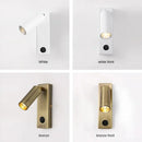 Axyaa LED Reading Light with USB Port and Switch - Rotatable Spotlight for Home Lighting