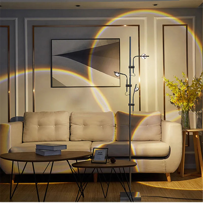 Axyaa Sunset Table Lamp Contemporary Design Chrome Living Room Bedroom Night Light