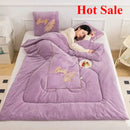 Axyaa Winter Pillow Quilt Dual-Purpose Thickened Foldable Blanket & Nap Mat