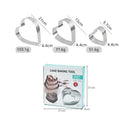 Axyaa Heart-shaped Stainless Steel Mousse Ring Mold Set for Baking & Desserts