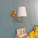 Axya Modern Linen Elbow Wall Lamps - Nordic Minimalist Lighting Fixtures