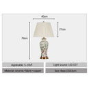 Axyaa Chinese Ceramic Table Lamp for Bedroom Study Night Light Decor
