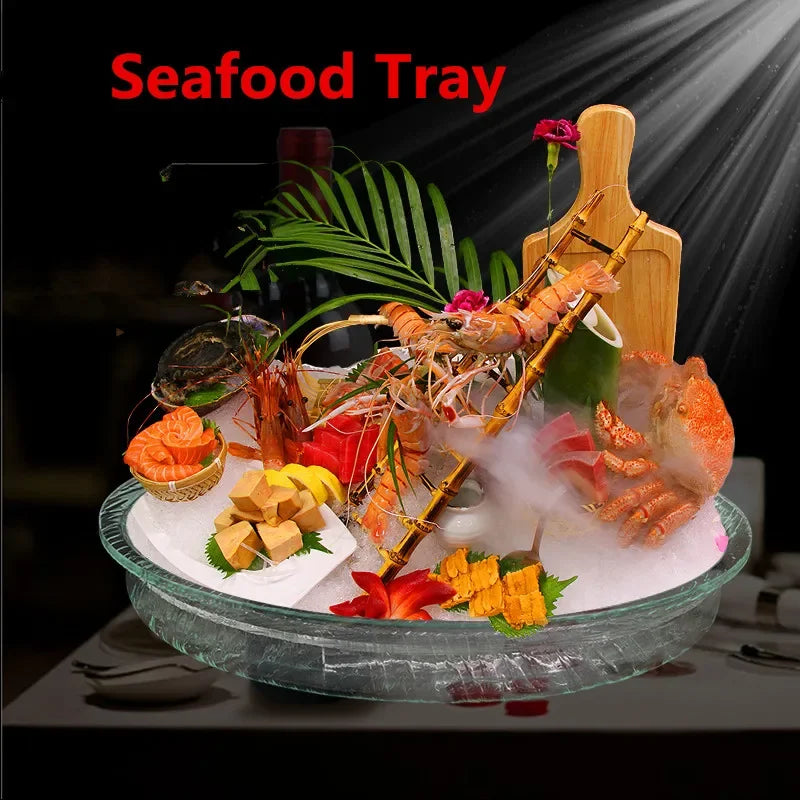 Axya Acrylic Sashimi Ice Tray Sushi Fruit Plate Seafood Platter - Salmon Tool