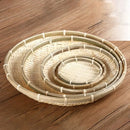 Axyaa Handmade Bamboo Sieve Raft Dustpan Bread Basket Storage Organizer