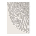 Axyaa Beige Black Lines Abstract Canvas Wall Art: Modern Minimalist Nordic Living Room Decor