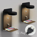 Axyaa Wall Lamp 9W Touch Switch 3 Tone Light, USB Charging, 350 ° Rotating LED