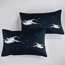 Axyaa Kids Space Astronaut Duvet Cover Set with Rocket Ship & Planets - Boys' Comforter Cover