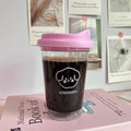 Axyaa Iced American Coffee Cup Tritan Water Bottle for Women