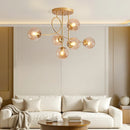Axyaa Nordic Glass Molecular Pendant Light - Simple Geometry Hanging Lamp