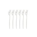 Axyaa Stainless Steel Tea Forks Set, Black Gold Mirror Cutlery Tableware