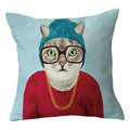Axyaa Geometric Character Pillowcase | Sofa Home Decor Polyester Cushion
