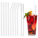 Axyaa Glass Straw Set: Reusable & Eco-Friendly Smoothie Cocktail Straws