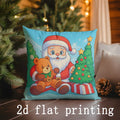 Axyaa Christmas Animal Pattern Pillow Covers for Sofa, Bedroom, Car - Rectangular Cushion