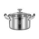 Axya 316 Stainless Steel Soup Pot Double Ear Steamer Pan