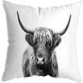 Axyaa Nordic Yak Oxen Highland Cow Cushion Cover for Home Hotel Sofa Bed