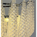 Axyaa Glass Chandeliers Chrome Metal Pendant Lights for Trendy Living Room Decor