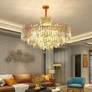 Axyaa Modern Crystal Chandelier Golden Ceiling Light for Bedroom, Living Room, Dining Room