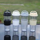 Axyaa Double-Layer Plastic Cup with Straw | Large Capacity | Leak-Proof | Student Friendly