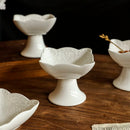 Axyaa Ceramic Dim Sum Plate - Elegant Snack Tray for Afternoon Tea & Pastries