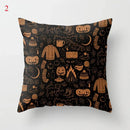 Axyaa Black Cat Party Halloween Anime Cushion Cover Ghost Skull Pumpkin Decor