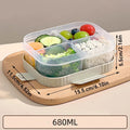 Axyaa Clear Compartment Lunch Box for Kids - Microwave Safe & Portable