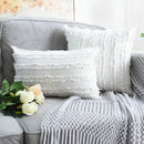 Axyaa Cotton Linen Cut Flowers Pillowcase: Nordic Style Cushion Cover Home Decor