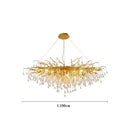 Axyaa Gold Crystal Droplet Ceiling Chandelier LED Lighting