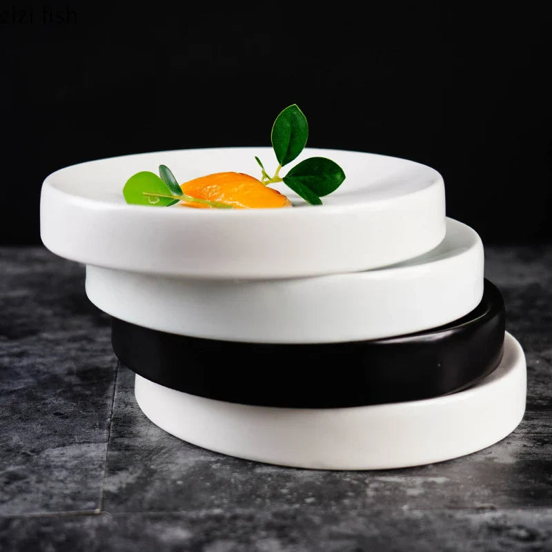 Axya Ceramic Sashimi Plate Set - Special Restaurant Dish Tray for Pasta, Appetizer, Snack