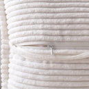 Luxury Cream White Corduroy Cushion Cover 45x45 - Axyaa Signature Collection