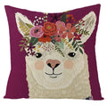Axyaa Kawaii Flower Linen Pillow Case 45x45 cm Cute Animal Cushion Cover