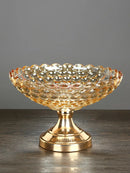 Axyaa Crystal Glass Double Layered Snack & Fruit Tray