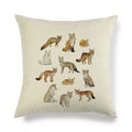 Axyaa Fox Pattern Linen Pillow Cover 45*45cm