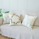 Axyaa Floral Embroidery Cotton Pillowcase - Cojines Decoration for Living Room