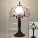 Axyaa Red Rose Stained Glass LED Table Lamp 8 Inches