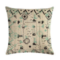 Axyaa Geometric Linen Pillowcase - Graffiti Style Decorative Cushion Cover