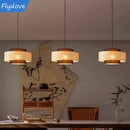 Axyaa Woven Rattan Chandelier LED Pendant Light for Home Decor