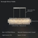 Axyaa Luxury Crystal Chandelier: Elegant Pendant Light for Home Living Room