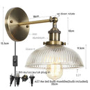 Axyaa Industrial Vintage Iron Bedside Wall Lamp With LED Light