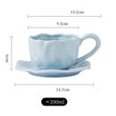 Axyaa Black Red Macaroon Ceramic Coffee Mug Cup With Saucer