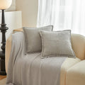 Axyaa Corduroy Splicing Cushion Cover 45X45CM - Soft Solid Throw Pillowcase