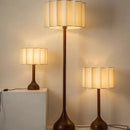 Axyaa Solid Wood Linen LED Table Lamp | Japanese-style Retro Nordic Home Lighting