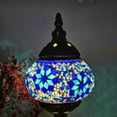 Axyaa Turkish Swirling Dance Mosaic Table Lamp Glass Bed Light Vintage Romantic Glass Mosaic Lamp
