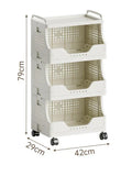 Axyaa Office Printer Storage Rack Trolley, Multi-layer Under Table Shelves Organizer Solution