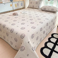 Axyaa Spring Cotton High-Temp Sand-Washed Bed Cover Single Piece, Winter Padded Bed for One