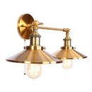 Axyaa Vintage Industrial 2-Head Wall Lights with Pull Chain Switch