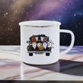 Axyaa Halloween Dwarf Pumpkin Enamel Mug: Holiday Gift, Cute Drinkware