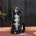 Axyaa Ceramic Aromatherapy Burner with Bergamot Tower Incense - Alpine Flowing Water Design