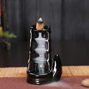 Axyaa Ceramic Aromatherapy Burner with Bergamot Tower Incense - Alpine Flowing Water Design