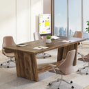 Axyaa Executive Desk: 70.87-Inch Industrial Home Office Writing Table Business Workstation