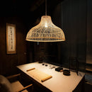 Axyaa Vintage Farmhouse Rattan Chandelier with LED Lights for Dining Room